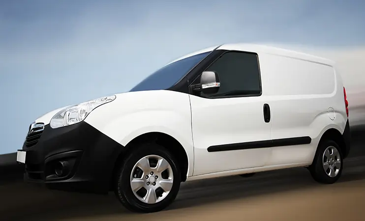 White custom van from Sun Country Trucks